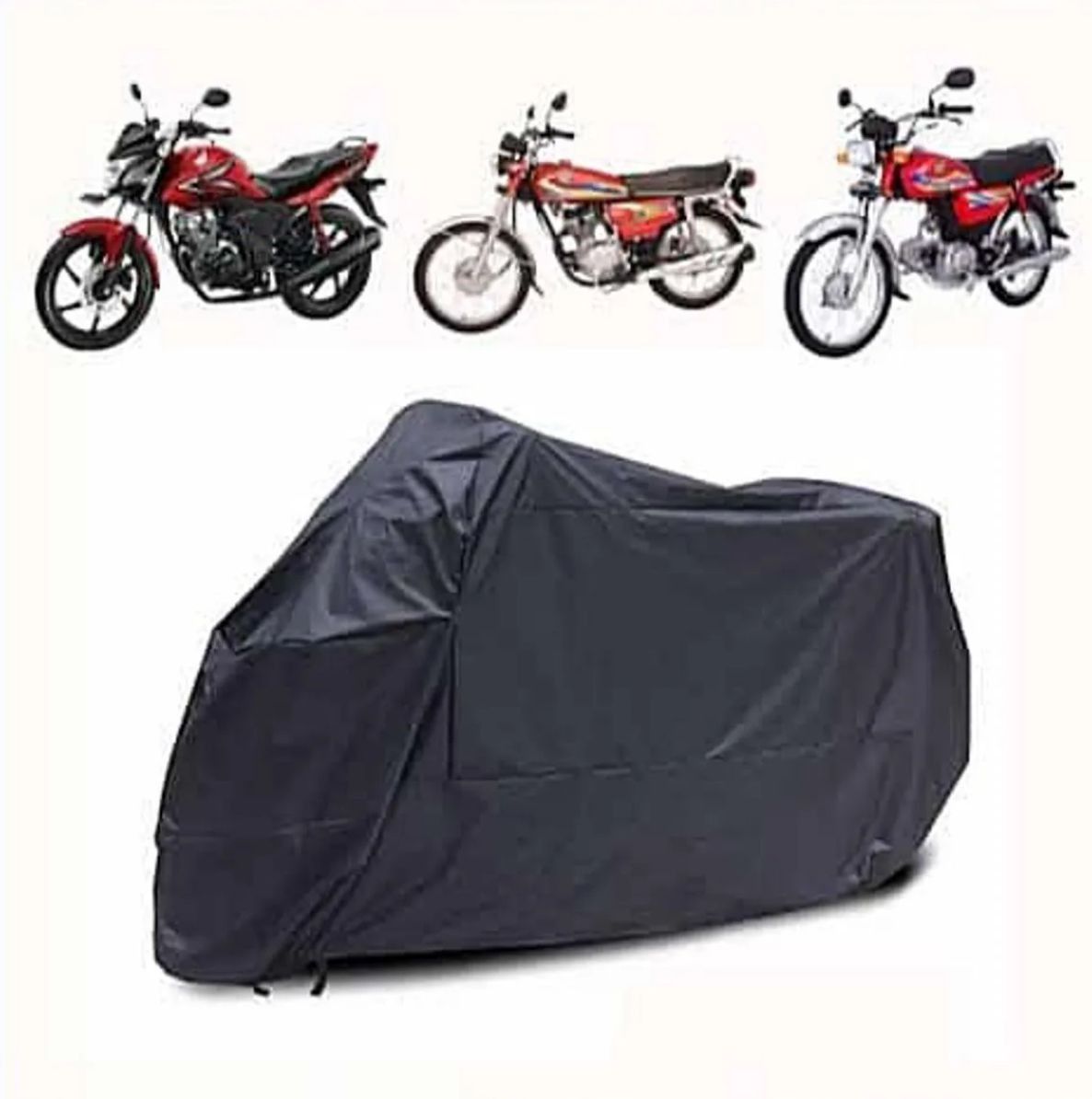 Bike Cover Dust &amp;amp; Water Proof Universal 70 and 125 Scratch &amp;amp; Rust Proof Cover ( Random Color )
