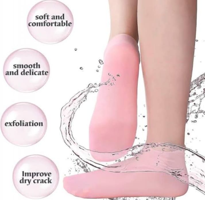 01 Pair Silicone Jelly Socks Gel Moisturizing Socks Foot Care Protector View Gallery - Pakistan