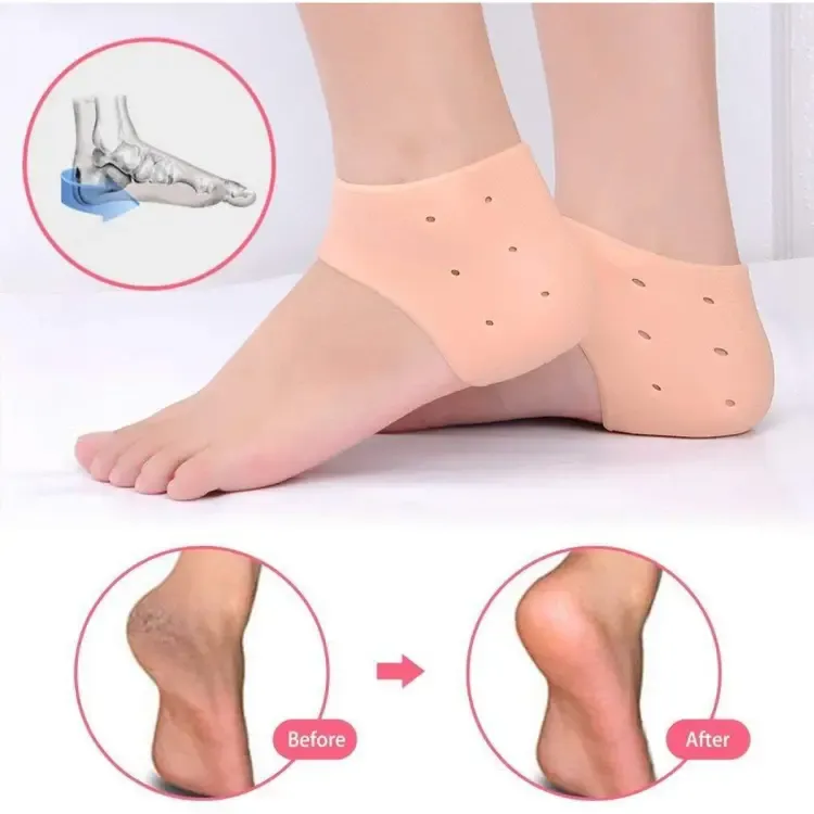 Half Heel Pain Anti-Crack Silicone Set – Unisex Anti-Crack Pain Relief - 01 Pair View Gallery - Pakistan