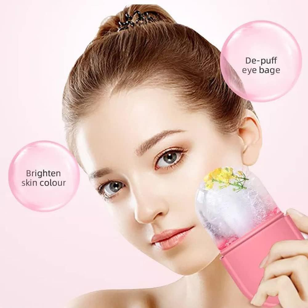 (plain design )Ice Roller for Face Ice Roller for Face Massager Face Ice Roller to Enhance Skin Glow Shrink &amp;Tighten Pores Reusable Facial Ice Roller Face Ice Treatment (random color) View Gallery - Pakistan