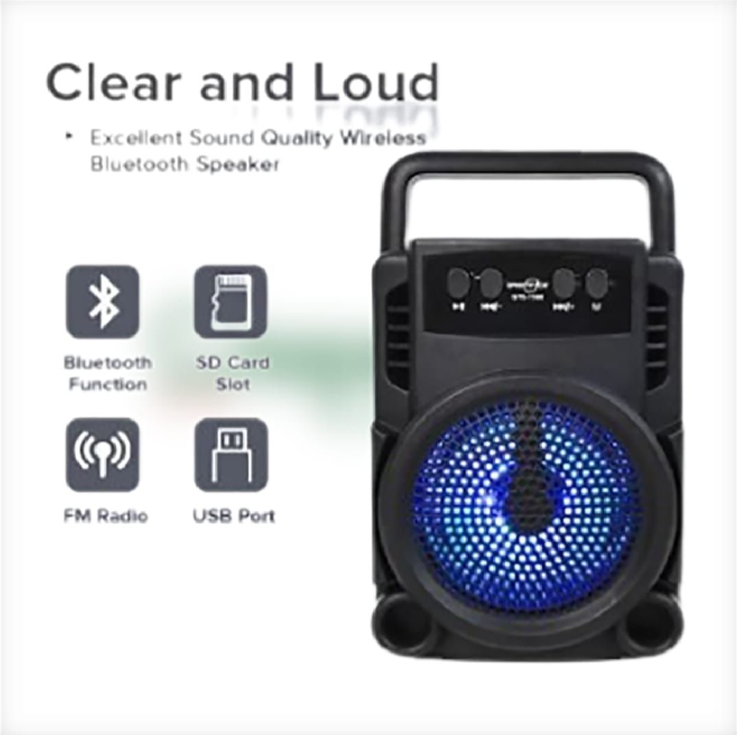 GTS 1360 Portable Rechargeable Mini Wireless Bluetooth Speaker With FM Radio USB &amp; SD Card Supported Super Loud Stereo Sound Mini BT Speaker View Gallery - Pakistan