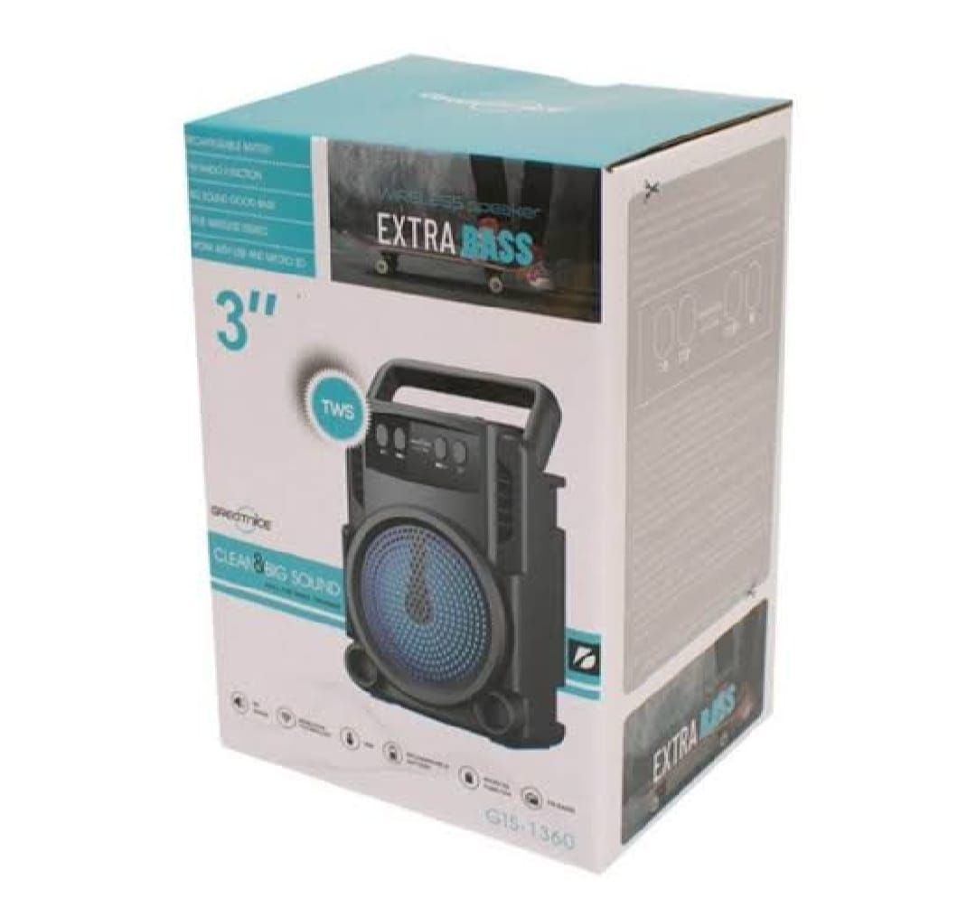GTS 1360 Portable Rechargeable Mini Wireless Bluetooth Speaker With FM Radio USB &amp; SD Card Supported Super Loud Stereo Sound Mini BT Speaker View Gallery - Pakistan