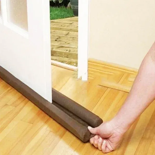 Two-Sided Door Draft Stopper (Pack of 4) Weather Stripping Window Breeze Blocker Adjustable Door Sweeps, Dark Brown (38 inches) View Gallery - Pakistan
