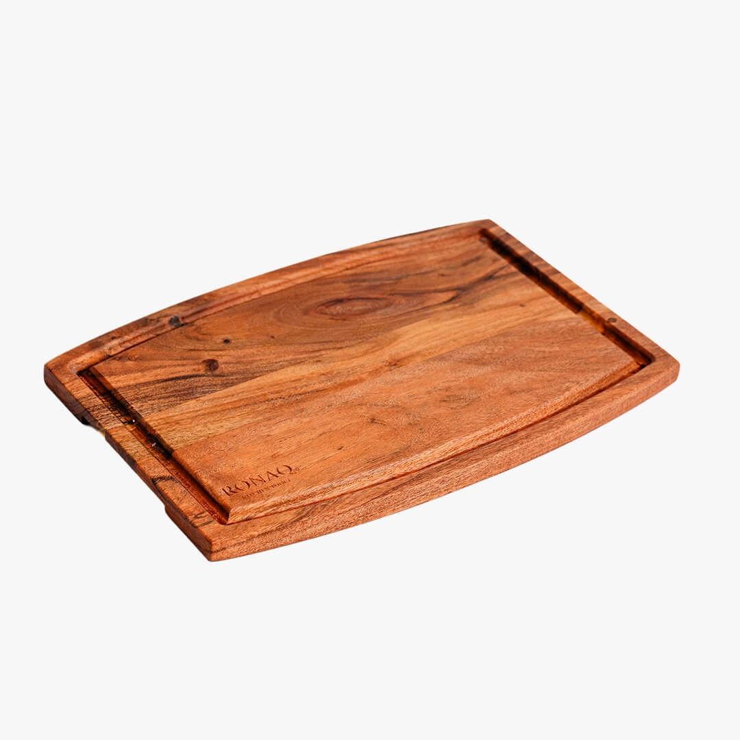 Acacia Parabola Face-Grain Cutting Board – 14” x 10” x 2” | Durable &amp;amp; Stylish Butcher Block for Kitchen Prep &amp;amp; Serving