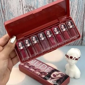 Mocallure Dark Nude Matte Lip Gloss Set – 8 Long-Lasting Shades for All Skin Tones