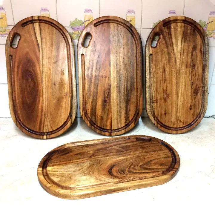 Premium Oblong Acacia Wood Chopping Board – 17 x 9 x 2 Inches View Gallery - Pakistan