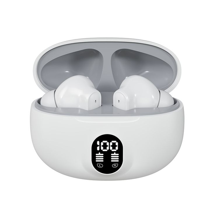 Professional Display Earbuds STEREO 895B Wireless Bluetooth Earbuds | Mic in-Ear Headphones with LED Display | Type C Fast Charging | Bluetooth 5.3 for Android/iPhone ( With Cable - With Box - Random Color ) View Gallery - Pakistan