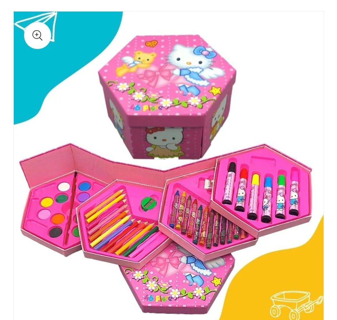 46 Pcs Painting colour kit for kids, fun Disney/Cartoon character art set(random design color) View Gallery - Pakistan