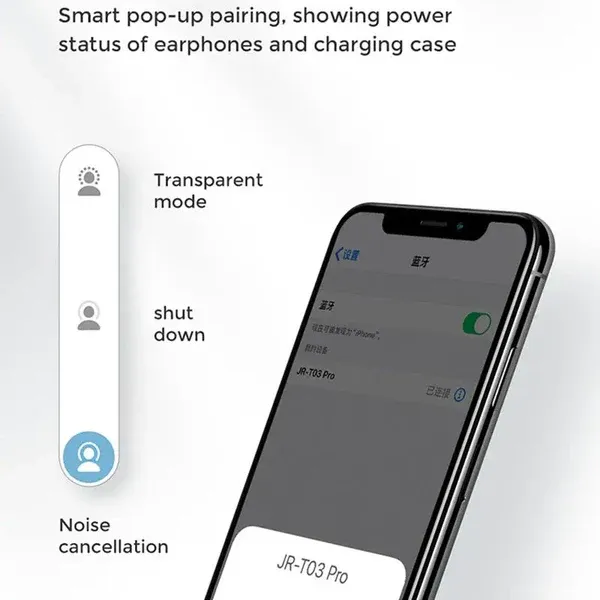 T03S PRO JOYROOM TWS Active Noise Cancelling ANC Earbuds With Premium Case - White Earbuds Joyroom View Gallery - Pakistan