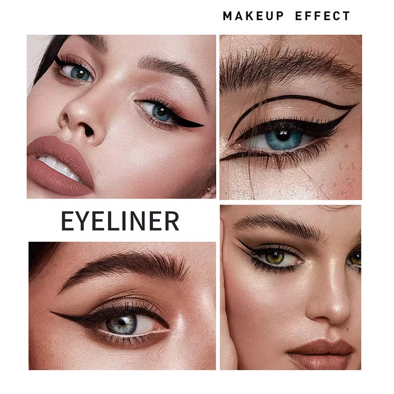 2 in 1 Winged Stamp Liquid Eyeliner Pencil Waterproof Fast Dry Lasting Black Eye Liner Pen | 2 in 1 Fit Colors Eyeliner For Girls | Eyeliner Pen  View Gallery - Pakistan