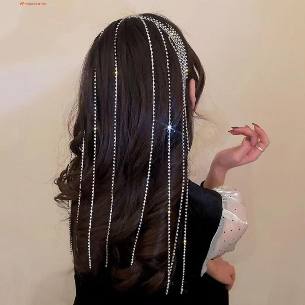 Full Rhinestone Long Tassel Headband For Women Multilayer Flashing Crystal Hairband Party Hair Accessories View Gallery - Pakistan