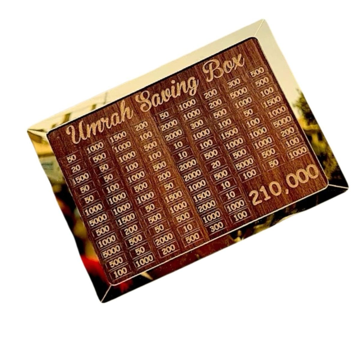 Umrah Saving Box - Box For Umrah Saving | Umrah Saving Box - Best Quality Umrah Saving Box - Umrah Saving Box Dark Brown, Wooden Money Box for Umrah - 210,000 View Gallery - Pakistan