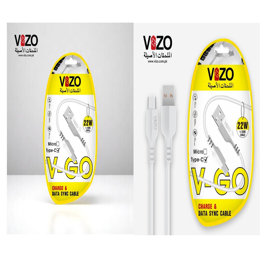 Vizo V-Go 22W Fast Charging Type-C Data Cable | Best Quality Type Fast Charging Cable | 22W Fast Charging Cable | Charging Pin - Charging Lead For Mobile Phone View Gallery - Pakistan
