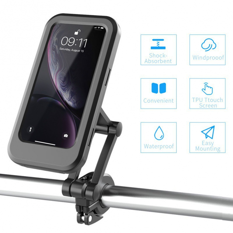 Waterproof Magnetic Bicycle Mobile Phone Holder – 360° Rotation View Gallery - Pakistan