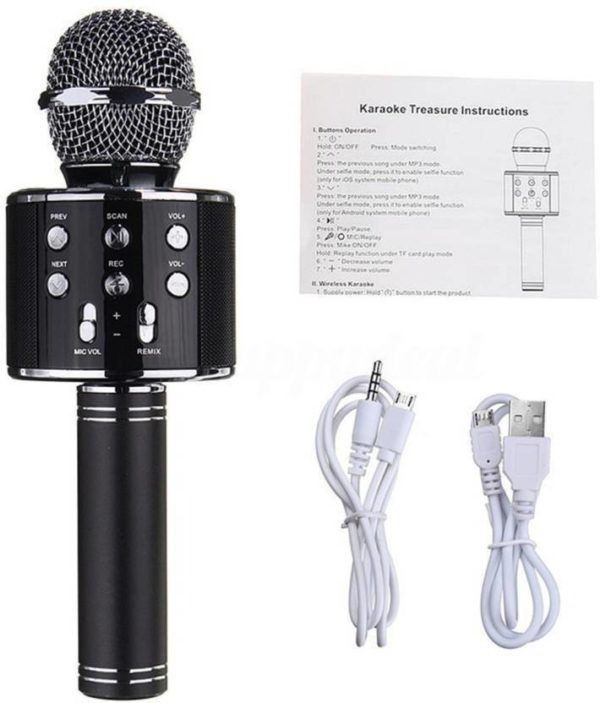 Bluetooth Microphone Karaoke Wireless Microphone Professional Speaker Handheld Microfone Player Singing Recorder Mic WS-858 KTV Microphone and Hifi Speaker View Gallery - Pakistan