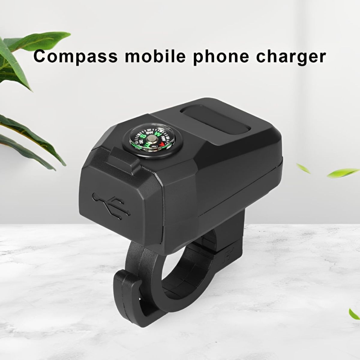 Motorcycle USB Charger with Compass – Fast Charging, Waterproof, 36-105V – Universal for Motorcycles &amp; E-Bikes View Gallery - Pakistan