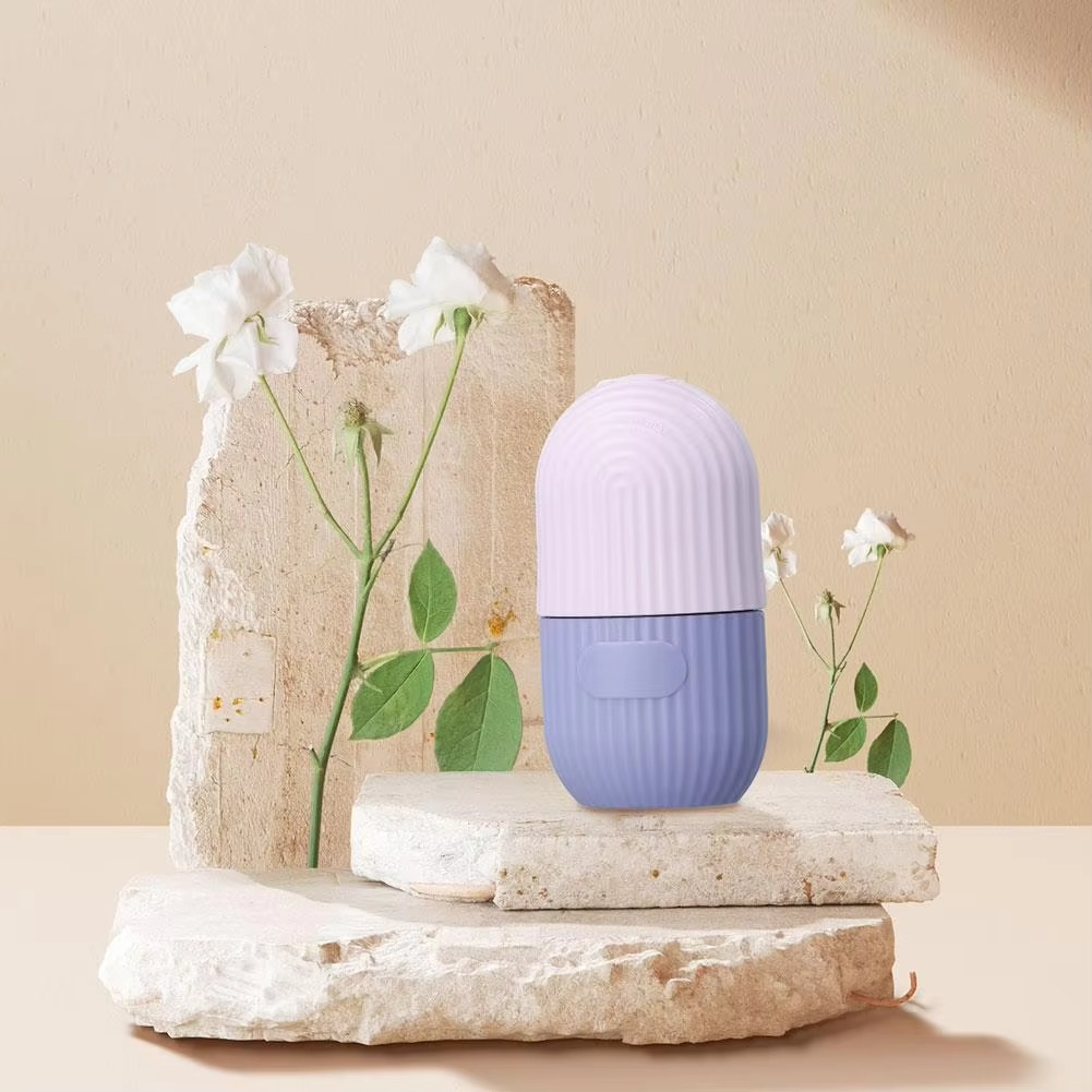 Ice Roller Facial Massage | Silicone Cleansing Ice Lattice | Ice Cube Roller With Scrub – Random Color View Gallery - Pakistan