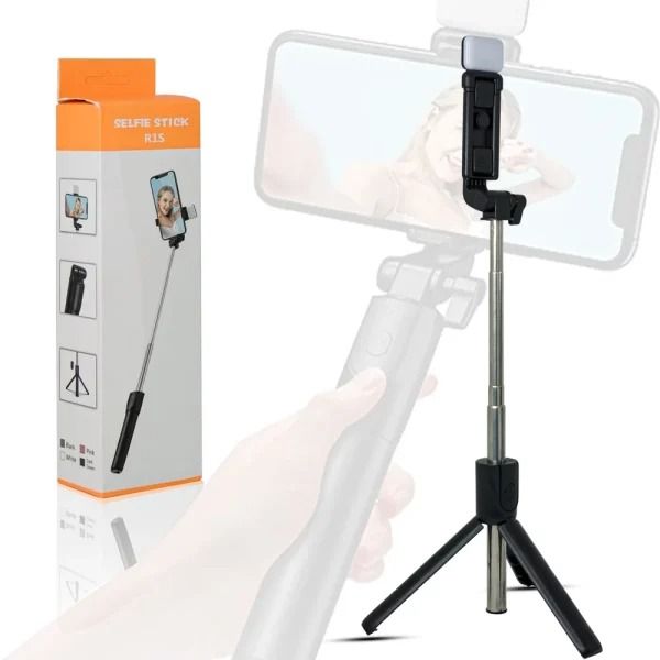 Selfie Stick Tripod R1S Bluetooth Remote Control Tripod Selfie Stick New Model with Wireless Remote Shutter Compatible with All Cell Phones View Gallery - Pakistan