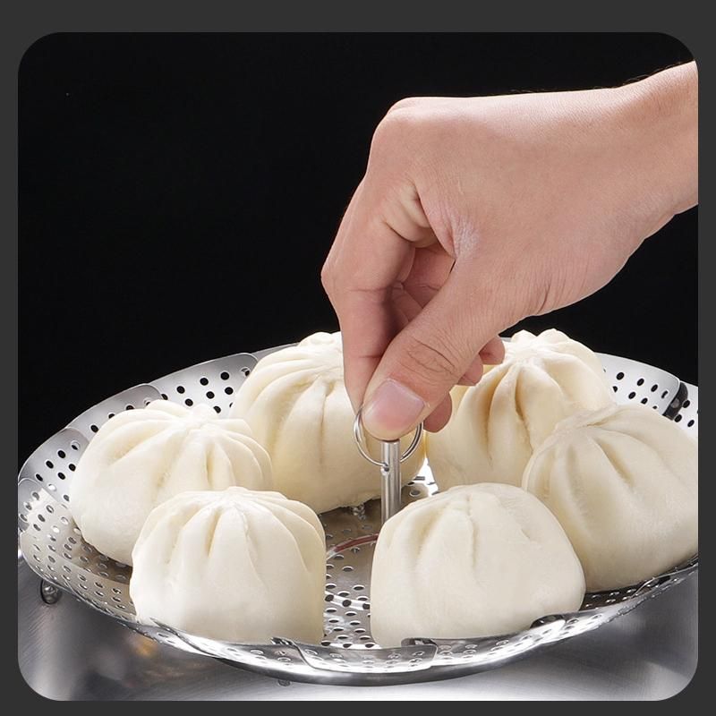 Stainless Steel Folding Vegetable Steamer Basket Stainless Steel Detachable Steaming Rack Steamer Tray for Kitchen Cookware View Gallery - Pakistan