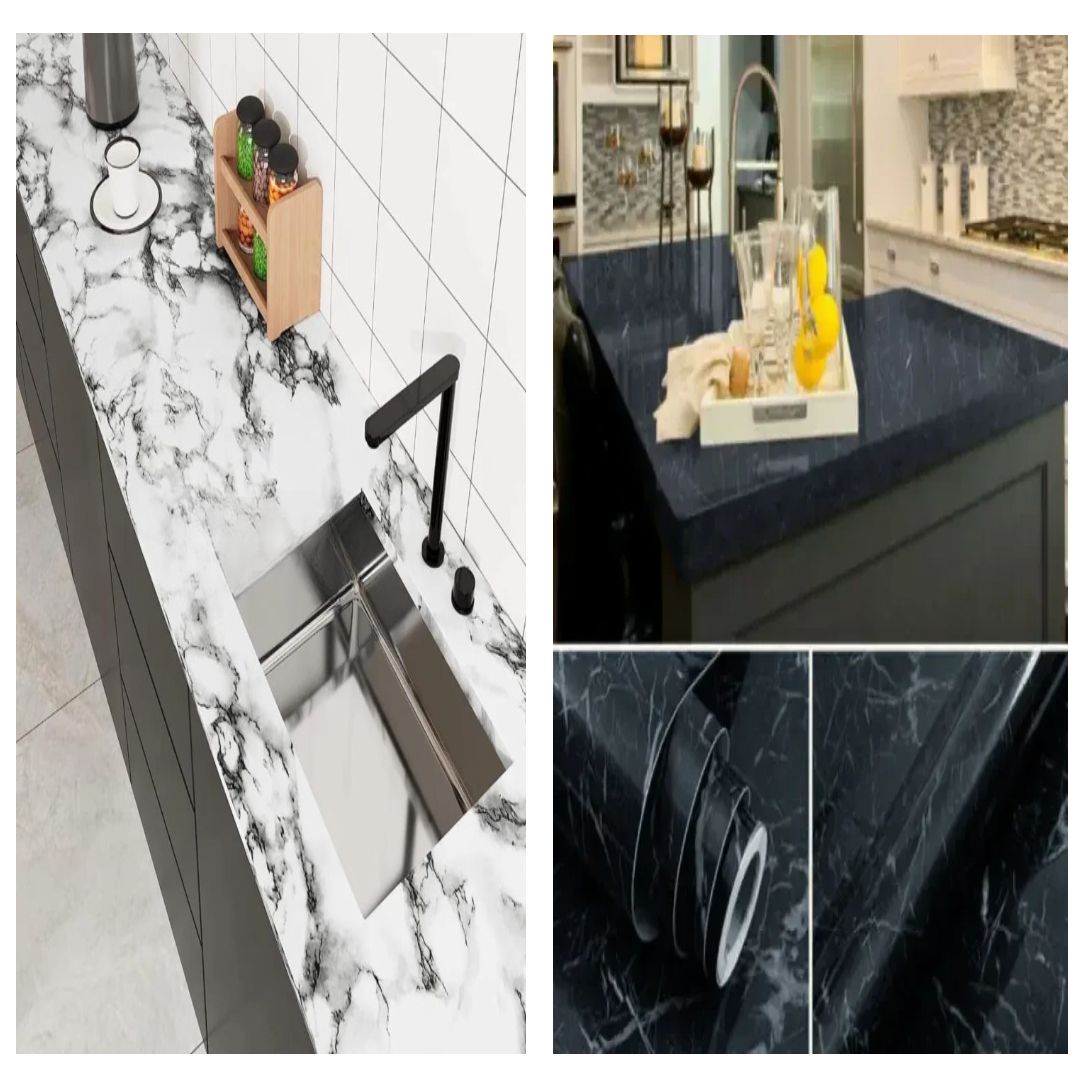 Self Adhesive Marble Sheet Sticker For Kitchen,(60×200) Cupboard, Wall – Anti Oil And Heat Resistant Wallpaper