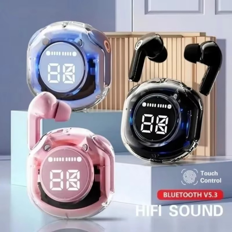 Air39 Wireless Earbuds | Bluetooth 5.3 | Clear Sound | Heavy Bass | Noise Reduction |  LED Display - Random Color
