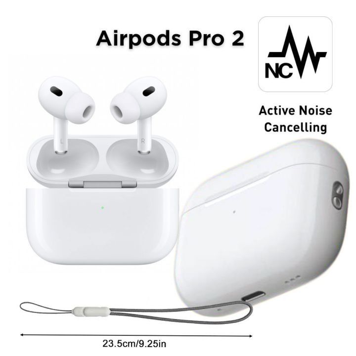 Airpods Pro 2 Noise Reduction Wireless Earbuds - Airpods Pro 2 with ANC | Airpods For Android &amp; IOS - White View Gallery - Pakistan