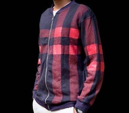 Men's Stylish Zipper Jacket with Contrast Checked Zipper | Jacket For Men's &amp; Boys | Stylish Jacket For Formal &amp; Casual Wear | Checked Design Jacket View Gallery - Pakistan