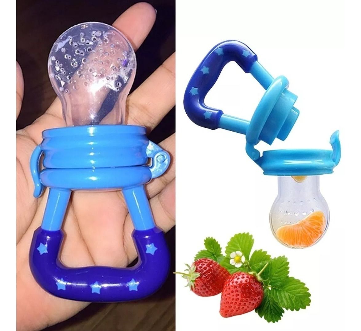 Food Pacifier + Feeder Spoon/ Fresh Fruit Food Baby , Feeding Safe Fruit Feeder (random color) View Gallery - Pakistan