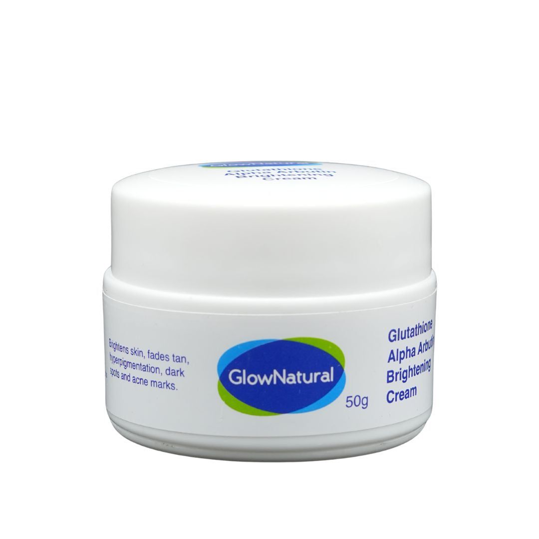 Glow Natural Glutathione and Alpha Arbutin Skin Brightening Cream 50g Advanced Formula for Even Skin Tone, Radiance, and Dark Spot Reduction View Gallery - Pakistan