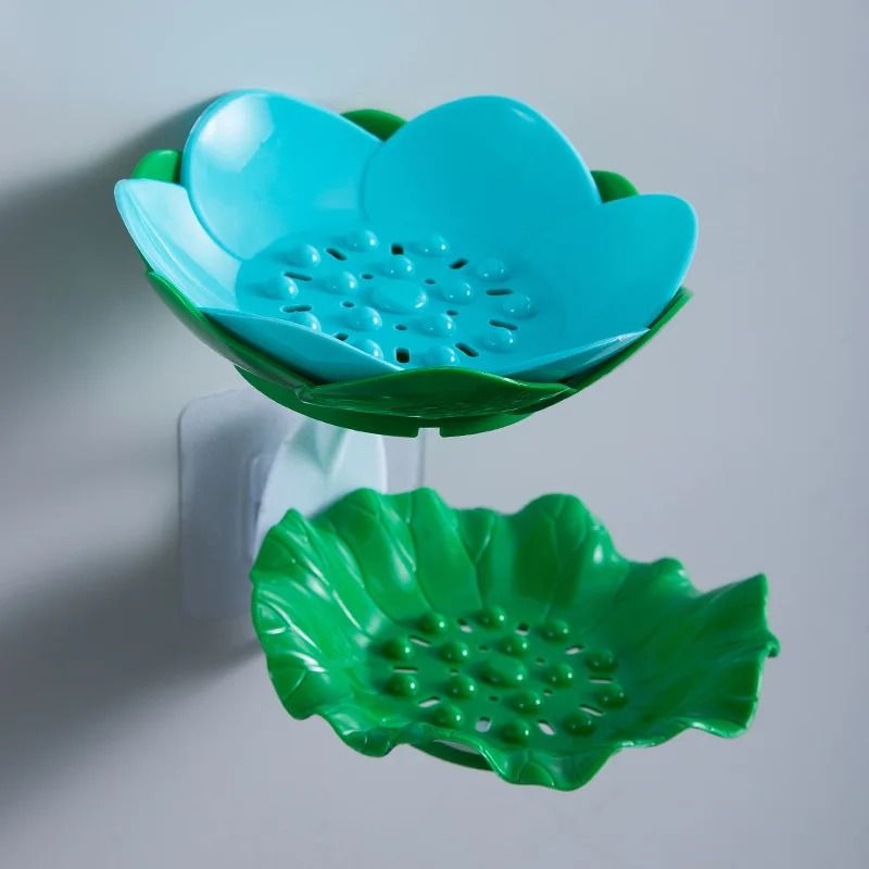 Wall Mounted Double Layer Lotus Flower Shaped Soap Holder (random color) View Gallery - Pakistan
