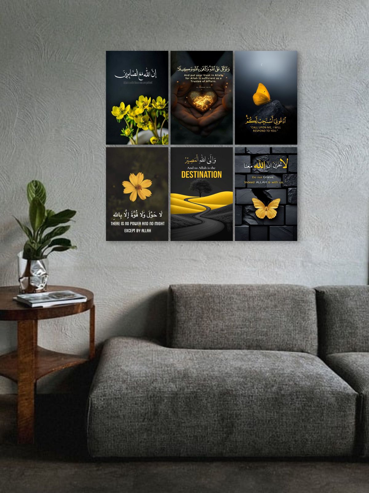 Pack of 6 Quran Verse with english translation, Digital Printed, Decent Home Decoration, Excellent Choice For Gifting View Gallery - Pakistan