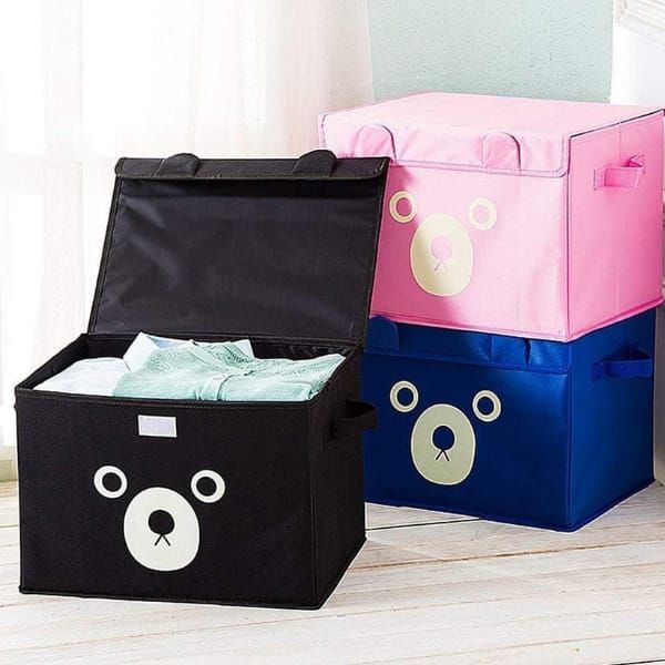 Panda Box - Storage Box - Cartoon Storage Box - Multipurpose Foldable Cube Storage Bin for Kids | Adorable Panda / Animal Design | Toys, Clothes &amp; Books Organizer (Random Color) View Gallery - Pakistan