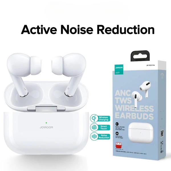 T03S PRO JOYROOM TWS Active Noise Cancelling ANC Earbuds - White Earbuds Joyroom