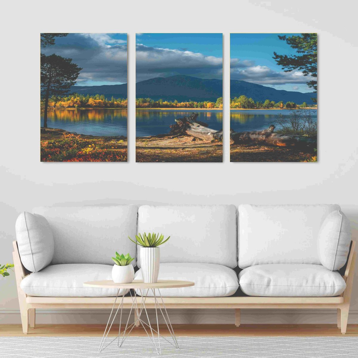 Set of 3 nature wall art phototile frame