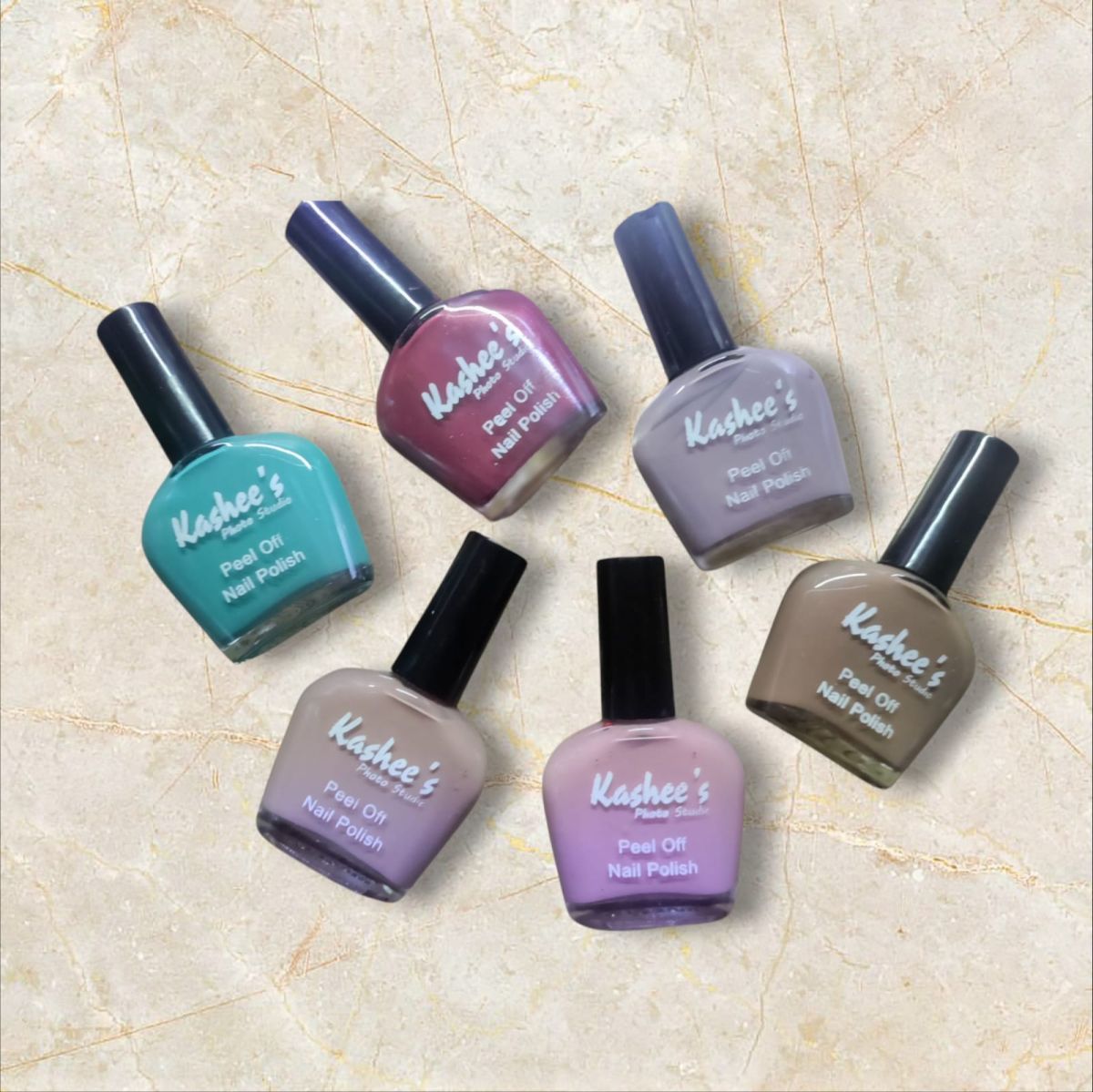 Pack Of 06 Kashee's Nail Polish - Kashee's Nail Paint For Girls - Kashee's Peel Off Nail Paint ( Random Color ) View Gallery - Pakistan