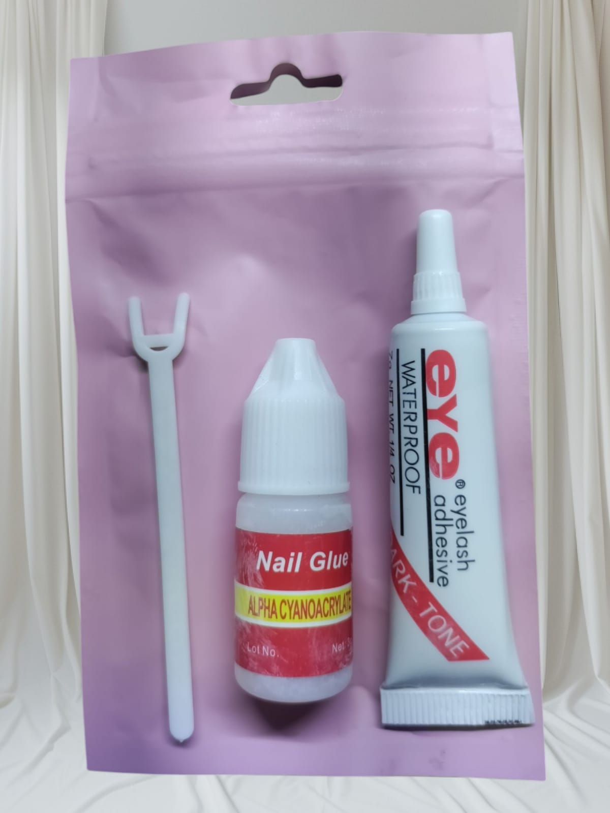 2 in 1 Eyelashes Glue &amp;amp; Nail Glue, Eyelashes and Nails Glue Pack | Best Quality Glues For Eyelashes &amp;amp; Nails | 2 in 1 Glue Set