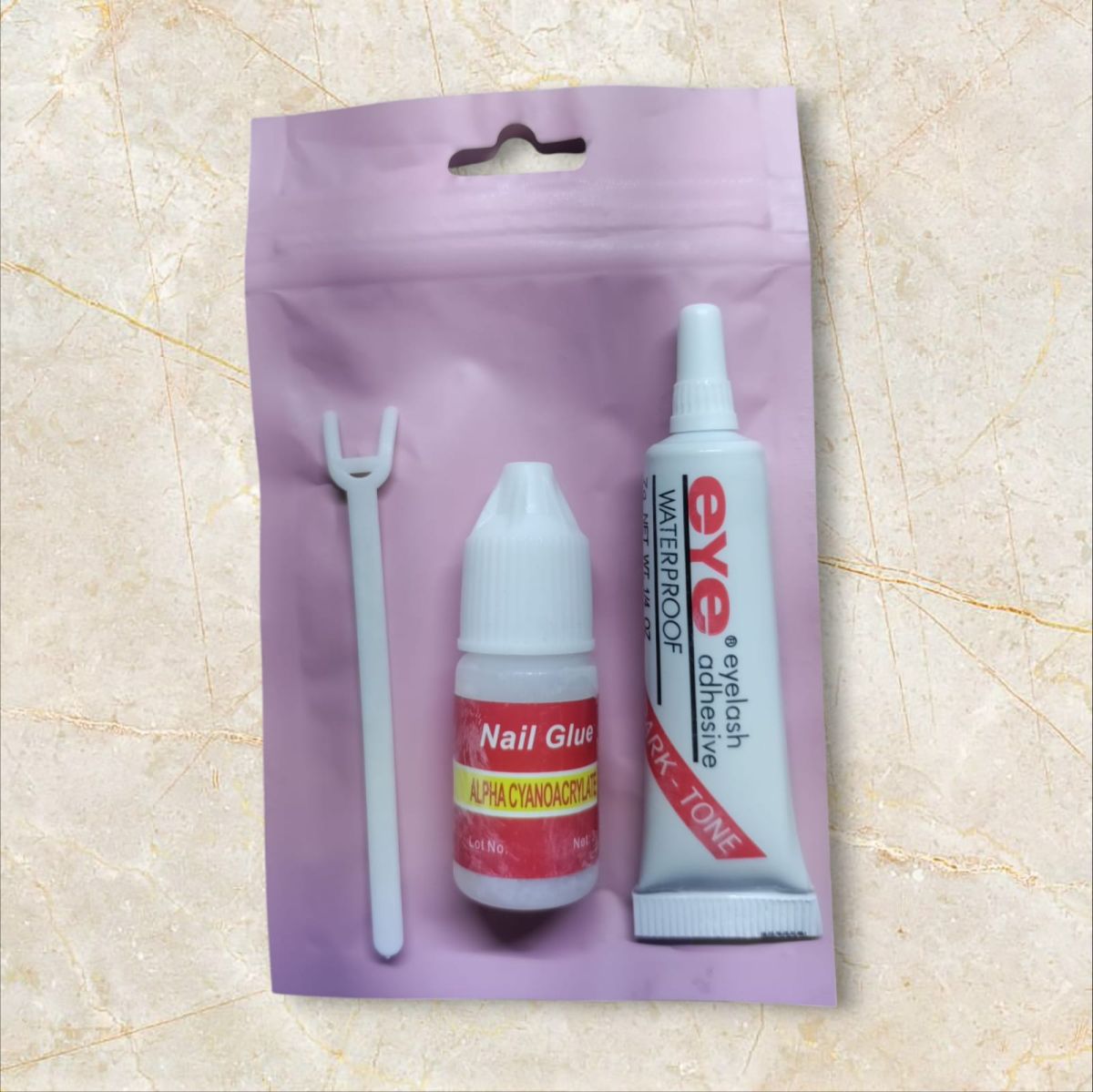 2 in 1 Eyelashes Glue &amp; Nail Glue, Eyelashes and Nails Glue Pack | Best Quality Glues For Eyelashes &amp; Nails | 2 in 1 Glue Set View Gallery - Pakistan