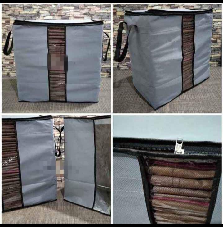 Storage Blanket Bag Organizer Folding Bag Organizer, Cloth Storage Boxes for Wardrobe 01 Pcs - Random Color View Gallery - Pakistan