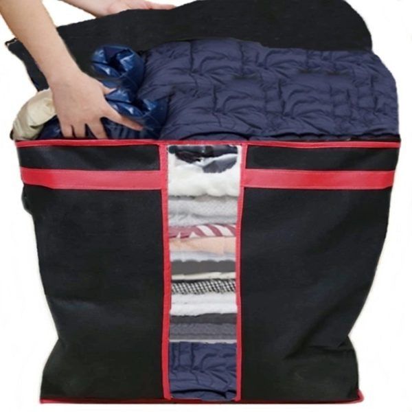 Black Storage Blanket Bag Organizer Folding Bag Organizer, Cloth Storage Boxes For Wardrobe ) View Gallery - Pakistan
