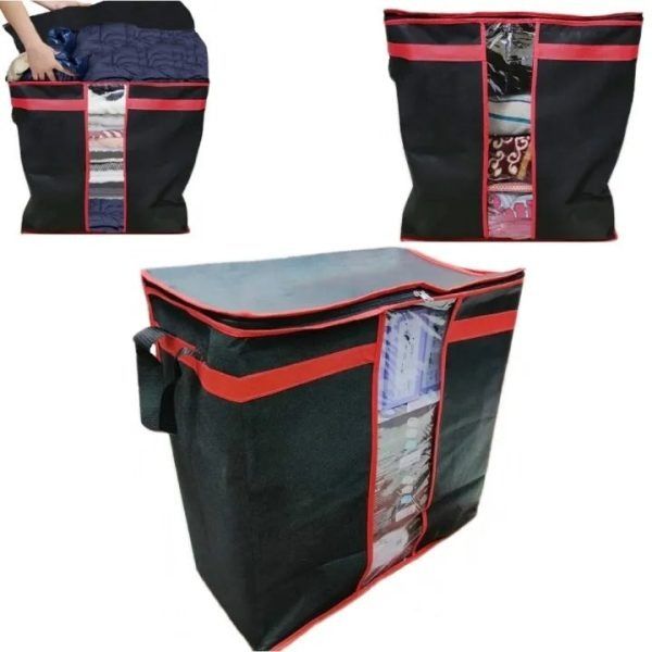 Black Storage Blanket Bag Organizer Folding Bag Organizer, Cloth Storage Boxes For Wardrobe ) View Gallery - Pakistan
