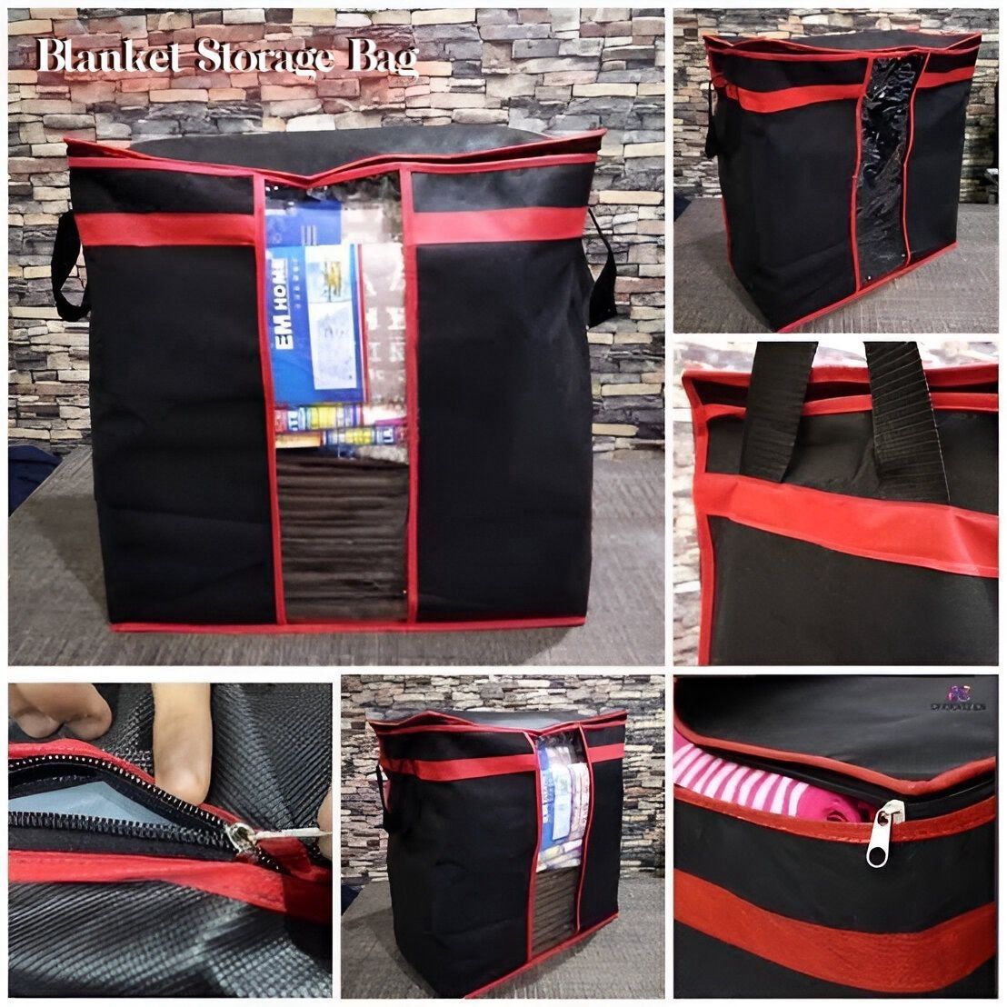 Black Storage Blanket Bag Organizer Folding Bag Organizer, Cloth Storage Boxes For Wardrobe ) View Gallery - Pakistan
