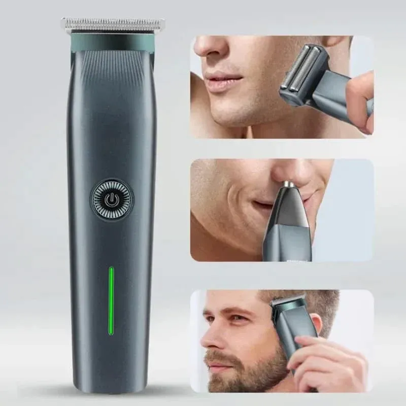 Geemy (GM7620)  3in1 Grooming Kit is rechargeable powerful trimmer for men / Sharp Trimmer Face Shaver for precise shaving View Gallery - Pakistan