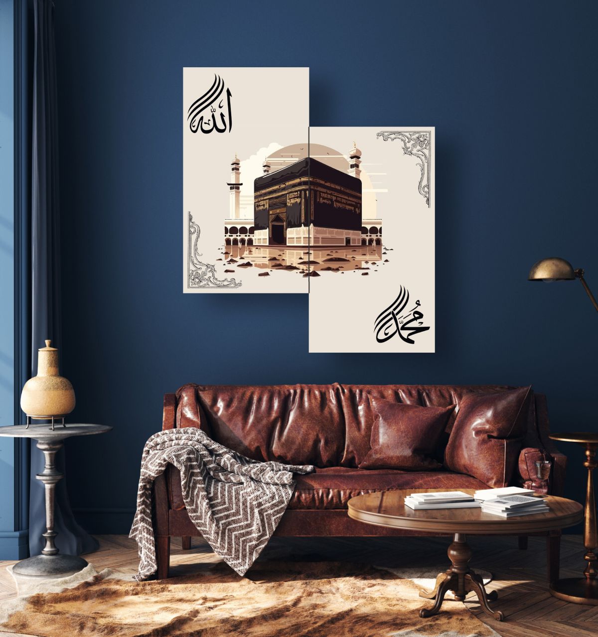 2 Islamic Wall Decor Kaaba Wall Art 8×11 (1pcs Size) Inches Abstract Allah Muhammed Art