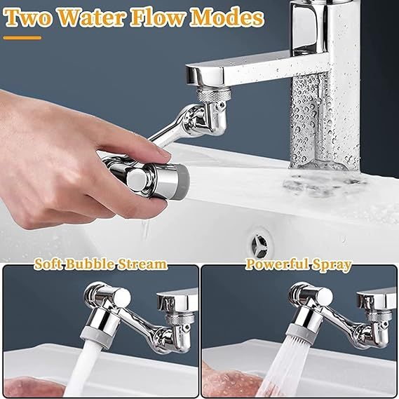 Rotation Faucet Sprayer Head Universal 1080°Rotatable Bathroom Washbasin Tap Splash Filter  Water Saving Bubbler Nozzle View Gallery - Pakistan