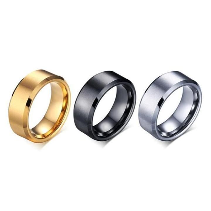 Pack Of 3  gold plated &amp; silver plated band rings For Unisex View Gallery - Pakistan