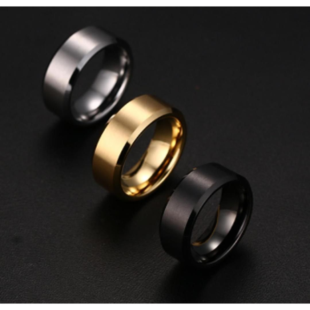 Pack Of 3  gold plated &amp; silver plated band rings For Unisex View Gallery - Pakistan