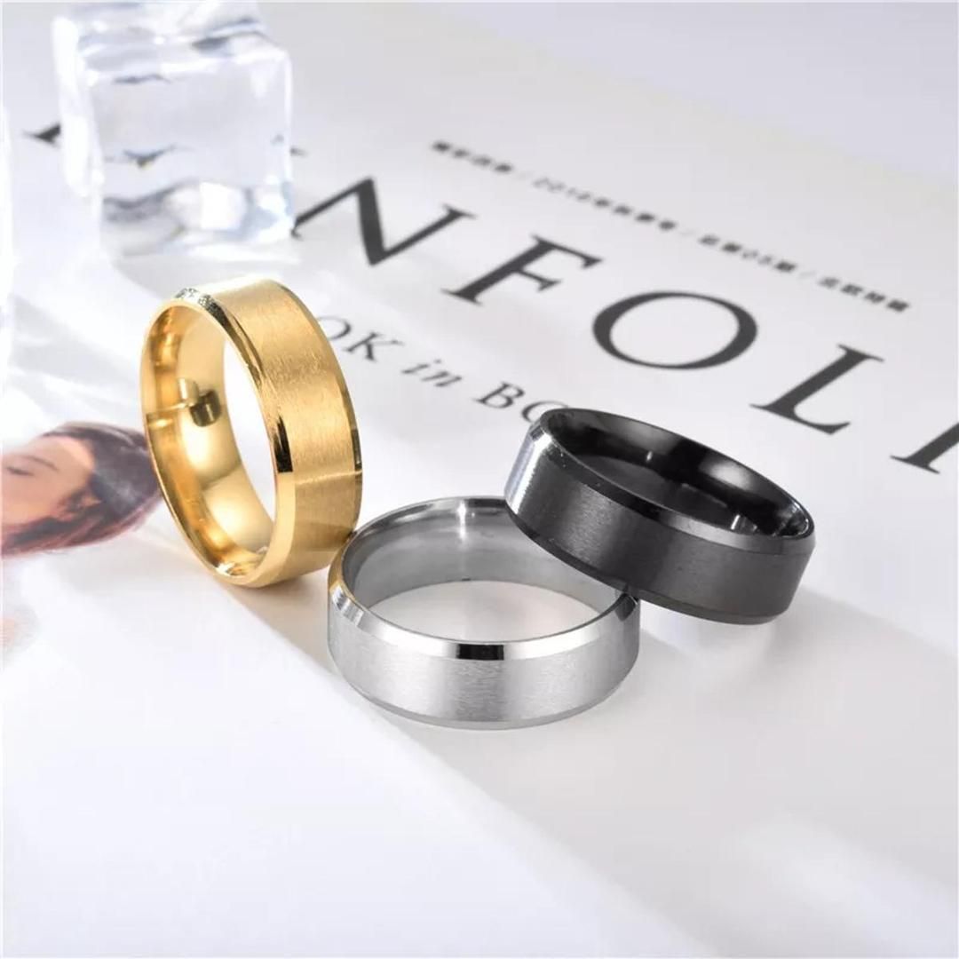 Pack Of 3  gold plated &amp; silver plated band rings For Unisex View Gallery - Pakistan