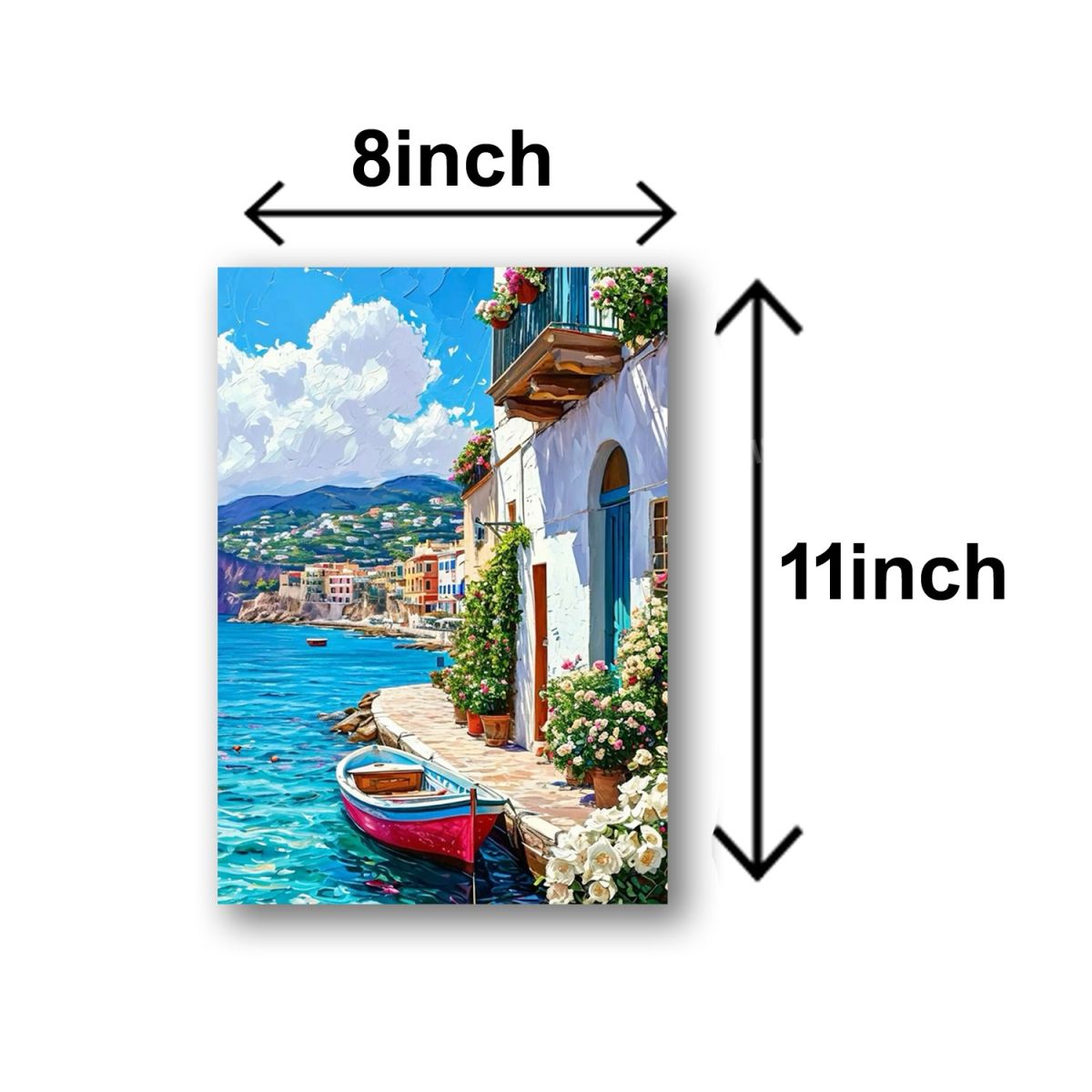 set of 5 italian mediterranean vintage homes aesthetic art themed wall art wooden sticky Phototile frames for wall home and girls room decoration View Gallery - Pakistan
