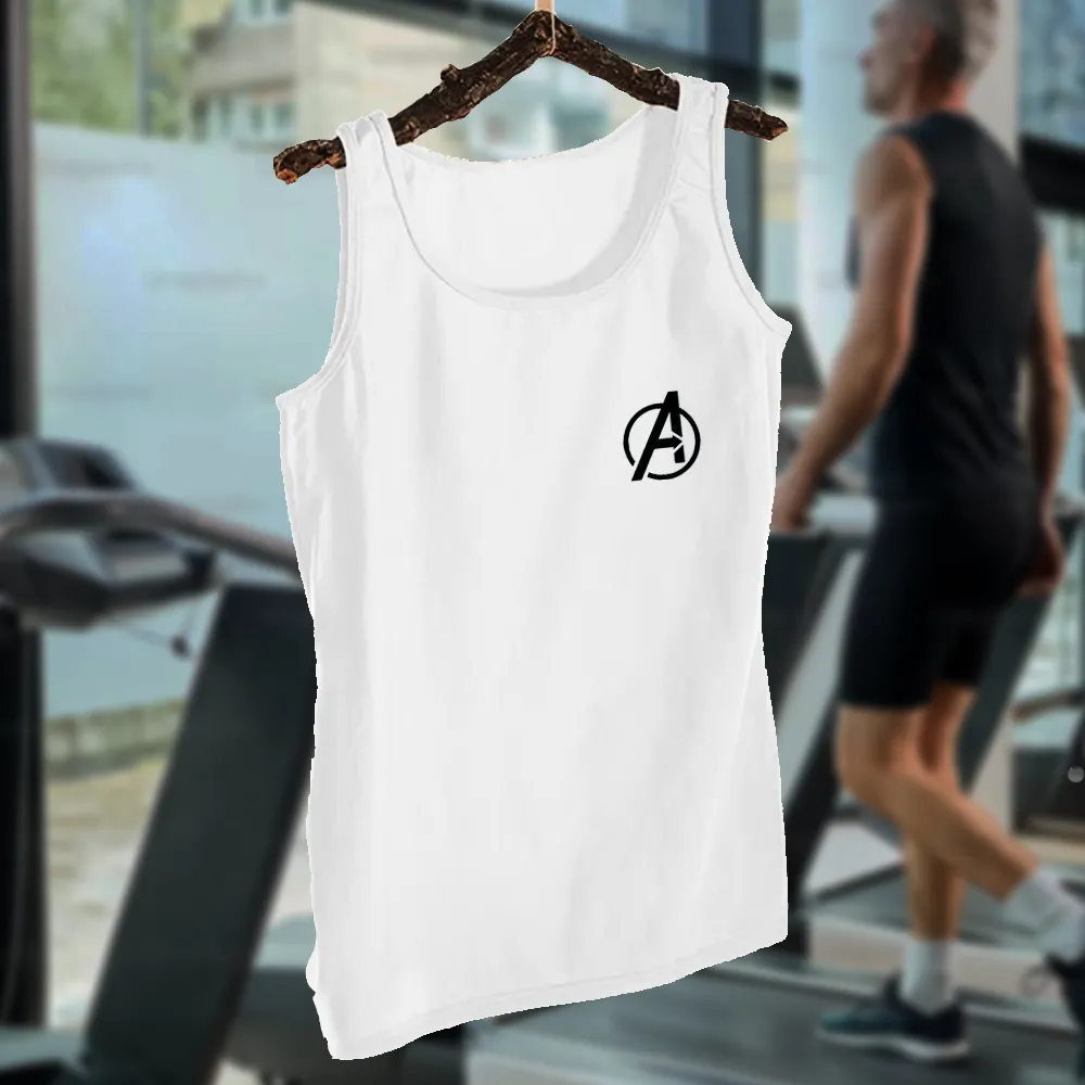Pack of 1 Avengers Logo White Sando Jersey  for Men | Sleeve-Less 100% Pure Sando View Gallery - Pakistan