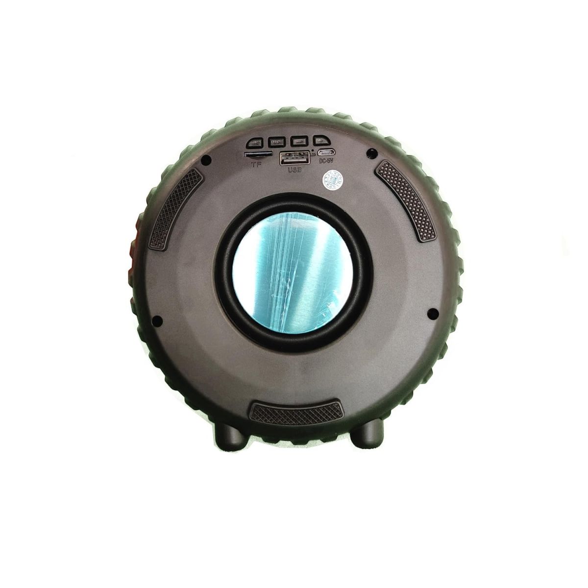 High-Powered Tyre-Shaped Bluetooth Speaker with Deep Extra Bass – Portable Wireless Speaker with Dynamic Sound, LED Lights &amp; Unique Tyre Design for Home, Car, and Outdoor Use View Gallery - Pakistan